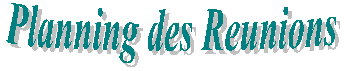 Planning des runions