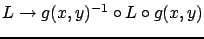 $ L \rightarrow g(x,y)^{-1} \circ L \circ
g(x,y)$