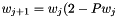 $w_{j+1}=w_{j}(2-Pw_{j}$