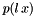 $p(l \, x)$