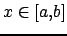 $ x \in [a,b]$