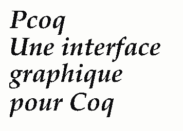 Pcoq, une interface graphique pour Coq