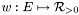 $w: E \mapsto \mathcal{R}_{> 0}$