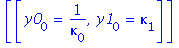 [[y0[0] = 1/kappa[0], y1[0] = kappa[1]]]