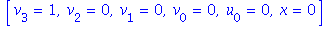 [v[3] = 1, v[2] = 0, v[1] = 0, v[0] = 0, u[0] = 0, x = 0]