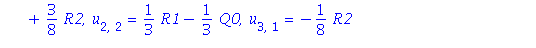 x = 0, y = 0, u[0, 0] = 0, u[1, 0] = 0, u[0, 1] = 0, u[1, 1] = 0, u[2, 0] = 1, u[0, 2] = -1, u[0, 3] = 0, u[2, 1] = 0, u[3, 0] = Pk, u[4, 0] = Q0, u[1, 3] = -1/8*Pk*S1+3/8*R2, u[2, 2] = 1/3*R1-1/3*Q0,...