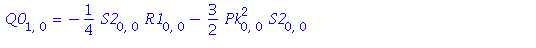 Q0[1, 0] = -1/4*S2[0, 0]*R1[0, 0]-3/2*Pk[0, 0]^2*S2[0, 0]+3*Pk[0, 0]*R1[0, 0]-5/32*R2[0, 0]*S1[0, 0]+1/8*Pk[0, 0]*S1[0, 0]^2-3*Pk[0, 0]*Q0[0, 0]+3/8*R2[0, 1]-9/8*Pk[0, 0]*S1[0, 1]+R1[1, 0]
