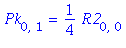 Pk[0, 1] = 1/4*R2[0, 0]