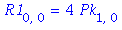 R1[0, 0] = 4*Pk[1, 0]