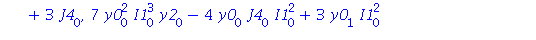 [-3*y0[0]^3*I1[0]^6-3*y0[0]^3*I1[0]^4-4*y0[0]^3*I1[0]^4*y2[0]^2+3*y0[0]^2*I1[0]^3*y2[1]+4*y0[0]^2*I1[0]^3*J4[0]*y2[0]-3*y0[0]^2*I1[0]^3*y3[0]-3*y0[0]*I1[0]*y2[0]+3*J4[0], 7*y0[0]^2*I1[0]^3*y2[0]-4*y0[...