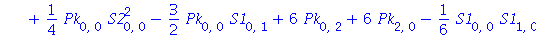 S2[2, 0] = -5/2*Pk[1, 0]*S2[0, 0]-3/2*Pk[0, 0]^2*S2[0, 0]+18*Pk[0, 0]*Pk[1, 0]-5/2*Pk[0, 1]*S1[0, 0]+1/4*Pk[0, 0]*S1[0, 0]^2-3/2*Pk[0, 0]*S2[1, 0]+1/4*Pk[0, 0]*S2[0, 0]^2-3/2*Pk[0, 0]*S1[0, 1]+6*Pk[0,...