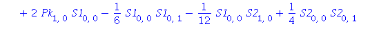 S2[1, 1] = 3*Pk[0, 1]*S2[0, 0]-1/2*Pk[0, 0]*S1[0, 0]*S2[0, 0]-3/2*Pk[0, 0]^2*S1[0, 0]+18*Pk[0, 0]*Pk[0, 1]-12*Pk[1, 1]+2*Pk[1, 0]*S1[0, 0]-1/6*S1[0, 0]*S1[0, 1]-1/12*S1[0, 0]*S2[1, 0]+1/4*S2[0, 0]*S2[...