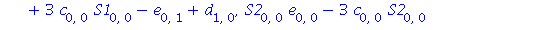 [-9*Pk[0, 0]*d[0, 0]-36*Pk[0, 0]^2*S1[0, 0]-4*d[0, 0]*S2[0, 0]-e[0, 0]*S1[0, 0]+3*c[0, 0]*S1[0, 0]-e[0, 1]+d[1, 0], S2[0, 0]*e[0, 0]-3*c[0, 0]*S2[0, 0]+6*Pk[0, 0]^2*S2[0, 0]+3*Pk[0, 0]*c[0, 0]+4*d[0, ...