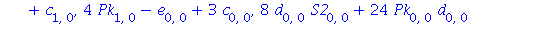 [-9*Pk[0, 0]*d[0, 0]-36*Pk[0, 0]^2*S1[0, 0]-4*d[0, 0]*S2[0, 0]-e[0, 0]*S1[0, 0]+3*c[0, 0]*S1[0, 0]-e[0, 1]+d[1, 0], S2[0, 0]*e[0, 0]-3*c[0, 0]*S2[0, 0]+6*Pk[0, 0]^2*S2[0, 0]+3*Pk[0, 0]*c[0, 0]+4*d[0, ...