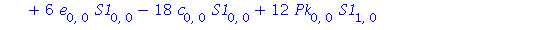 [-9*Pk[0, 0]*d[0, 0]-36*Pk[0, 0]^2*S1[0, 0]-4*d[0, 0]*S2[0, 0]-e[0, 0]*S1[0, 0]+3*c[0, 0]*S1[0, 0]-e[0, 1]+d[1, 0], S2[0, 0]*e[0, 0]-3*c[0, 0]*S2[0, 0]+6*Pk[0, 0]^2*S2[0, 0]+3*Pk[0, 0]*c[0, 0]+4*d[0, ...