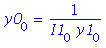 y0[0] = 1/(I1[0]*y1[0])