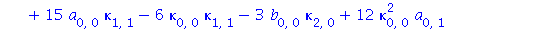 b[2, 0] = 1/3*(-3*kappa[2, 1]-18*b[0, 0]*kappa[0, 0]*a[0, 0]^2+11*kappa[0, 1]*b[0, 0]^2-18*a[0, 0]^2*kappa[0, 1]+6*kappa[0, 0]*b[0, 0]^3+10*a[1, 0]*kappa[0, 1]+kappa[0, 3]+36*b[0, 0]*kappa[0, 0]^2*a[0...