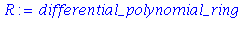 (Typesetting:-mprintslash)([R := differential_polynomial_ring], [differential_polynomial_ring])
