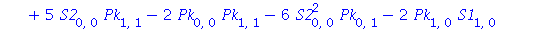 Pk[2, 1] = 1/3*Pk[0, 3]+8*Pk[0, 0]*S2[0, 0]*Pk[0, 1]+6*Pk[0, 0]*S1[0, 0]*S2[1, 0]+12*S1[0, 0]*Pk[0, 0]^2*S2[0, 0]-6*S1[0, 0]*Pk[0, 0]*S2[0, 0]^2+9*Pk[0, 0]*S1[0, 0]*S1[0, 1]+5*Pk[0, 0]*S1[1, 0]*S2[0, ...