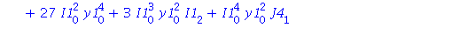 y3[0] = (-1+2*I1[0]^2*y1[0]^2*J4[1]-6*y1[0]^3*I1[1]-I1[0]^6+y1[0]^2*J4[1]+3*y1[0]^4-3*I1[0]^4+3*y1[0]^2*I1[1]^2+5*I1[0]*y1[0]^2*J4[0]*I1[1]+y1[0]^2*J4[0]^2+I1[0]^4*y1[0]^2*J4[0]^2+2*y1[0]^2*J4[0]^2*I1...