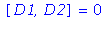 [D1, D2] = 0