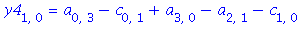 y4[1, 0] = a[0, 3]-c[0, 1]+a[3, 0]-a[2, 1]-c[1, 0]