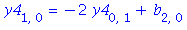 y4[1, 0] = -2*y4[0, 1]+b[2, 0]