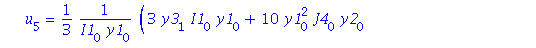 [x = 0, u[0] = 0, v[0] = 0, v[1] = 0, v[2] = 0, v[3] = 1, u[1] = I1[0], v[4] = J4[0], u[2] = y1[0], u[3] = y2[0], u[4] = y3[0], u[5] = 1/3*(3*y3[1]*I1[0]*y1[0]+10*y1[0]^2*J4[0]*y2[0]+5*y1[0]*J4[0]*I1[...