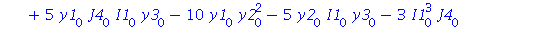 [x = 0, u[0] = 0, v[0] = 0, v[1] = 0, v[2] = 0, v[3] = 1, u[1] = I1[0], v[4] = J4[0], u[2] = y1[0], u[3] = y2[0], u[4] = y3[0], u[5] = 1/3*(3*y3[1]*I1[0]*y1[0]+10*y1[0]^2*J4[0]*y2[0]+5*y1[0]*J4[0]*I1[...