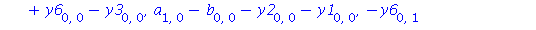 [-y5[0, 1]+y6[1, 0], -y4[0, 1]+y5[1, 0], -y3[0, 1]+y4[1, 0], 2*y2[1, 0]-y6[0, 0]-2*y4[0, 0], y1[1, 0]+y6[0, 0]-y3[0, 0], a[1, 0]-b[0, 0]-y2[0, 0]-y1[0, 0], -y6[0, 1]+c[1, 0], 2*b[1, 0]-y6[0, 0]-2*y5[0...