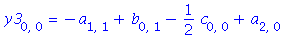 y3[0, 0] = -a[1, 1]+b[0, 1]-1/2*c[0, 0]+a[2, 0]