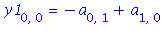 y1[0, 0] = -a[0, 1]+a[1, 0]