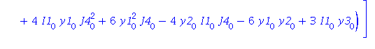 [x = 0, u[0] = 0, v[0] = 0, v[1] = 0, v[2] = 0, v[3] = 1, u[1] = I1[0], v[4] = J4[0], u[2] = y1[0], u[3] = y2[0], u[4] = y3[0], u[5] = 1/3*(3*y3[1]*I1[0]*y1[0]+10*y1[0]^2*J4[0]*y2[0]+5*y1[0]*J4[0]*I1[...