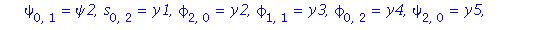 x = 0, y = 0, s[0, 0] = 1, phi[0, 0] = 1, psi[0, 0] = 1, s[1, 0] = 0, s[0, 1] = 2*s1, s[2, 0] = 2*s1*(s3+s1), s[1, 1] = 2*s1*s2, phi[1, 0] = phi1, phi[0, 1] = phi2, psi[1, 0] = psi1, psi[0, 1] = psi2,...