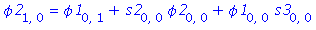 phi2[1, 0] = phi1[0, 1]+s2[0, 0]*phi2[0, 0]+phi1[0, 0]*s3[0, 0]