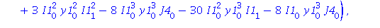 [[y0[0] = 1/(I1[0]*y1[0]), y1[1] = y1[0]*(6*I1[1]*I1[0]-6*I1[0]*y1[0]+J4[0]*I1[0]^2+J4[0])/(I1[0]^2+1), y3[0] = (-1+2*I1[0]^2*y1[0]^2*J4[1]-6*y1[0]^3*I1[1]-I1[0]^6+y1[0]^2*J4[1]+3*y1[0]^4-3*I1[0]^4+3*...