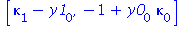 [kappa[1]-y1[0], -1+y0[0]*kappa[0]]