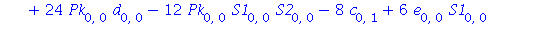 [-36*Pk[0, 0]^2*S1[0, 0]-9*Pk[0, 0]*d[0, 0]-4*d[0, 0]*S2[0, 0]-e[0, 0]*S1[0, 0]-e[0, 1]+3*c[0, 1]+d[1, 0], -S2[0, 0]*e[0, 0]-6*Pk[0, 0]^2*S2[0, 0]+4*d[0, 0]*S1[0, 0]+24*Pk[0, 0]*S1[0, 0]^2+3*Pk[0, 0]*...