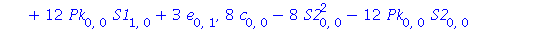 [-36*Pk[0, 0]^2*S1[0, 0]-9*Pk[0, 0]*d[0, 0]-4*d[0, 0]*S2[0, 0]-e[0, 0]*S1[0, 0]-e[0, 1]+3*c[0, 1]+d[1, 0], -S2[0, 0]*e[0, 0]-6*Pk[0, 0]^2*S2[0, 0]+4*d[0, 0]*S1[0, 0]+24*Pk[0, 0]*S1[0, 0]^2+3*Pk[0, 0]*...