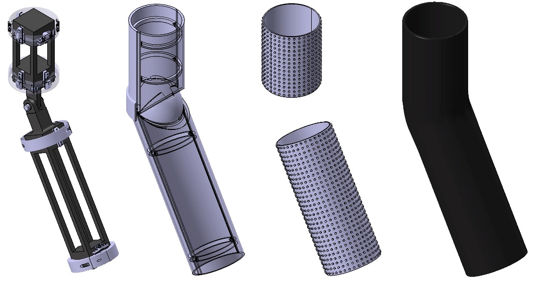 Exploded view of the whole design for an arm.