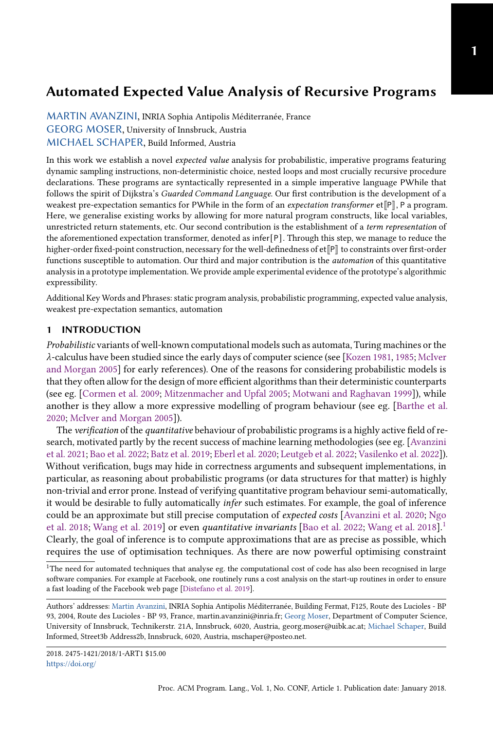 Automated Expected Value Analysis of Recursive Programs