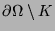 $\partial \Omega \setminus K$
