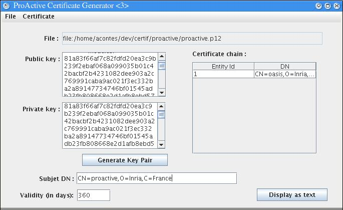 The ProActive Certificate Generator (for proactive)