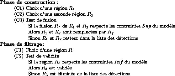 \begin{figure}\textbf{Phase de construction\ :}\\
\hspace*{1cm}(C1) Choix d'une...
...e*{2cm}Sinon $R_3$\space est limine de la liste des dtections\\
\end{figure}