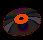 1 directional light normal to the CD surface/ diffracted component only