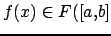 $ f(x) \in F([a,b]$