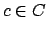 $ c \in C$