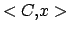 $ <C,x>$