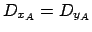 $ D_{x_A}=D_{y_A}$