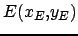 $ E(x_E,y_E)$